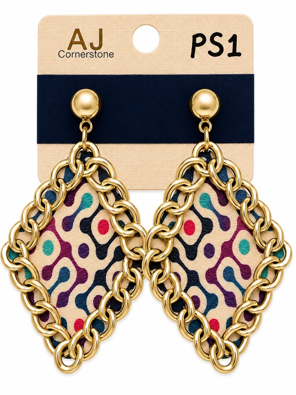 Psychedelic Swing Multicolor Earrings